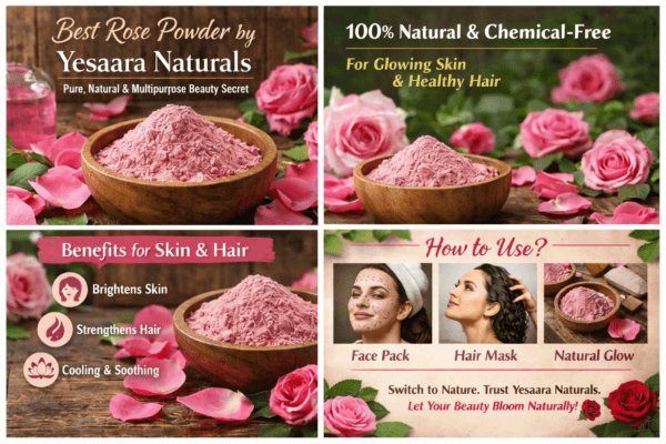 Best Rose Powder by Yesaara Naturals – Pure, Natural & Multipurpose Beauty Secret