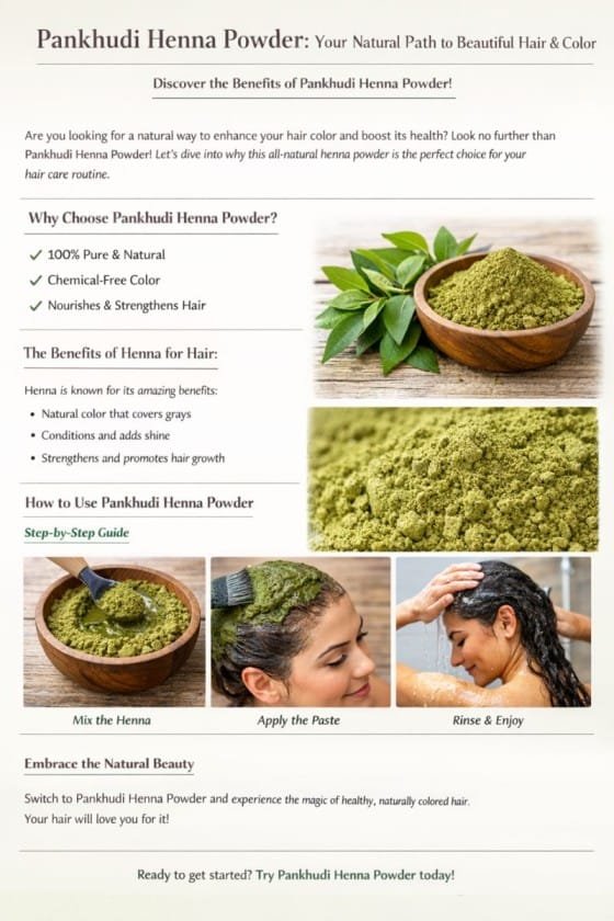 Henna powder for hair growth