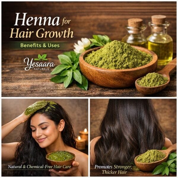 Henna for Hair Growth: Natural Care with Yesaara Naturals