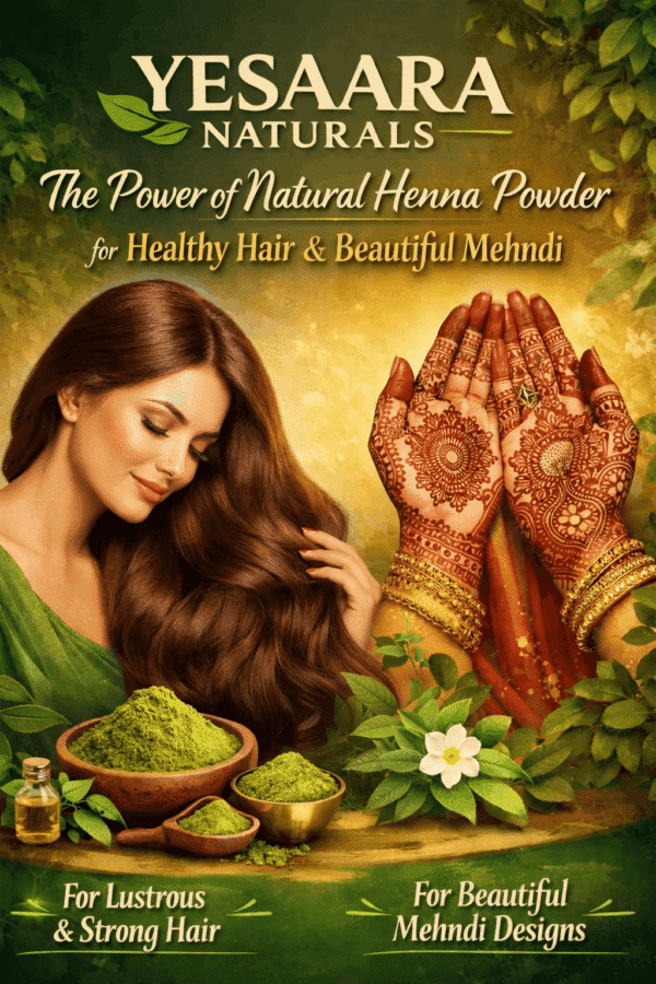 YESAARA NATURALS: The Power of Natural Henna Powder for Healthy Hair & Beautiful Mehndi