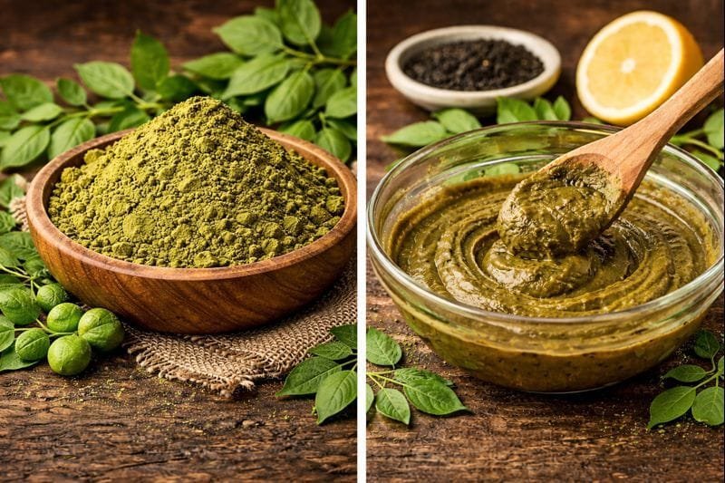 Finely ground henna powder texture highlighting the quality of natural henna powder